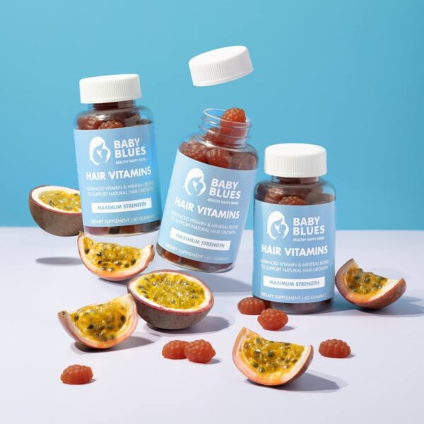 Frasco vitaminas Baby Blues para pérdida de cabello posparto, 60 cápsulas