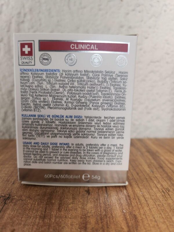 Frasco de vitaminas para cabello, piel y uñas Azur Cosmetic