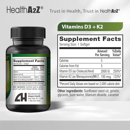 Version 1.0.0 Frasco vitaminas d3 k2 nutraa2z suplemento para huesos fuertes