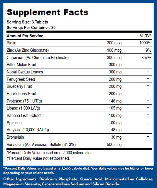 Frasco de vitaminas para función pancreática