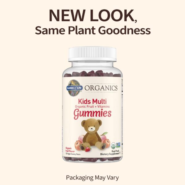 Version 1.0.0 Frasco de vitaminas gomitas Garden of Life Organics para niños
