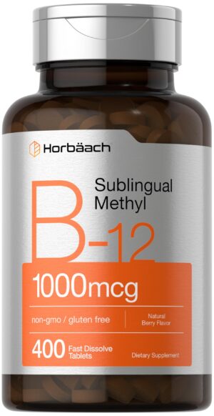 Frasco vitaminas Horbaach B12 1000 mcg sublingual
