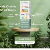 Frasco vitaminas líquidas veganas D3 K2 para niños Go Healthy