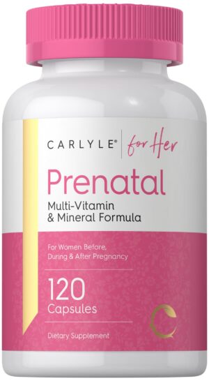 Frasco-vitaminas-prenatales-Carlyle-120-cápsulas