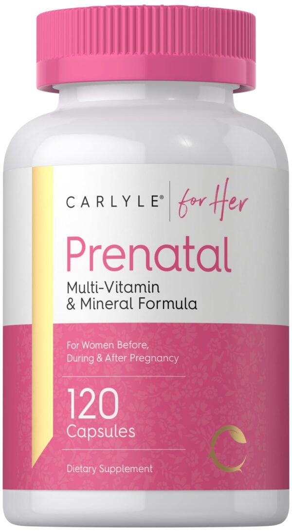Frasco-vitaminas-prenatales-Carlyle-120-cápsulas