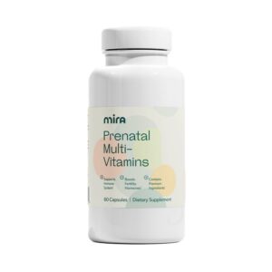 Frasco vitaminas prenatales MIRA 60 cápsulas