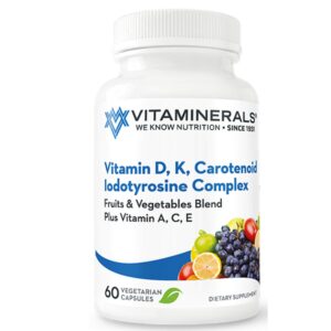 Frasco Vitaminerals vitamina d3 k complejo 60 cápsulas vegetales