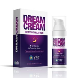 Frasco de Vitasciences Dream Cream Melatonina 3mg para dormir
