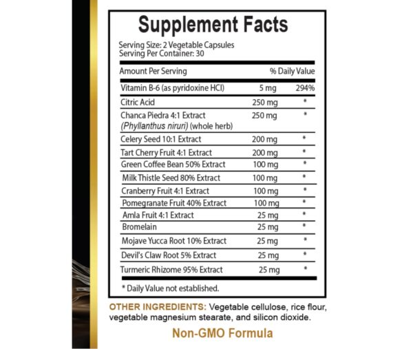 Suplemento diurético con extractos botánicos para hinchazón