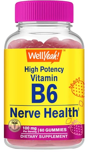 Frasco WellYeah gummies vitamina B6 alta potencia 60 unidades