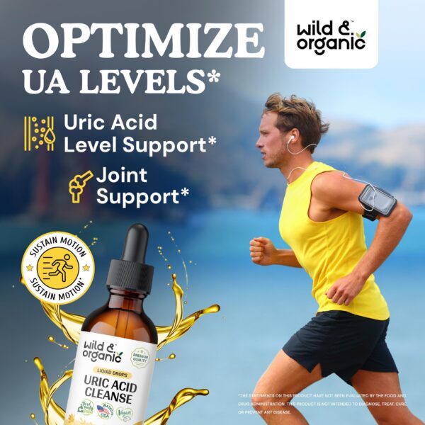 Version 1.0.0 Frasco Wild & Organic gotas suplemento ácido úrico sin alcohol