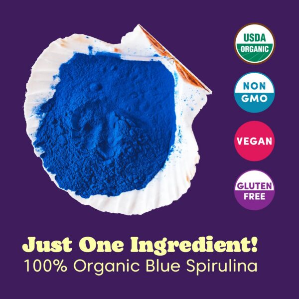 Version 1.0.0 Frasco Wilderness Poets espirulina azul orgánica 0.5 oz