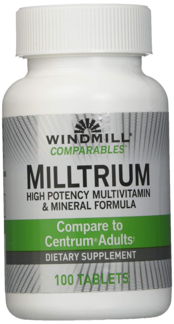 Frasco Windmill Milltrium multivitamínico 100 tabletas