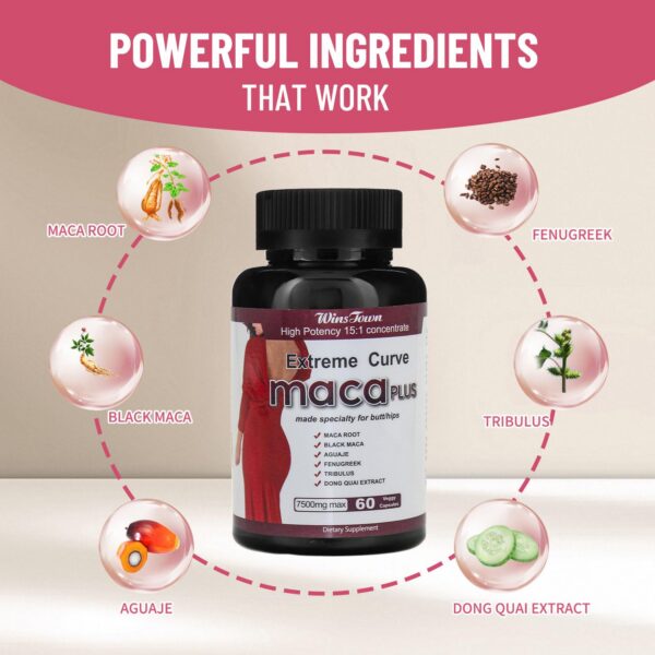 Version 1.0.0 Frasco de Wins Town Maca Plus potenciador de glúteos