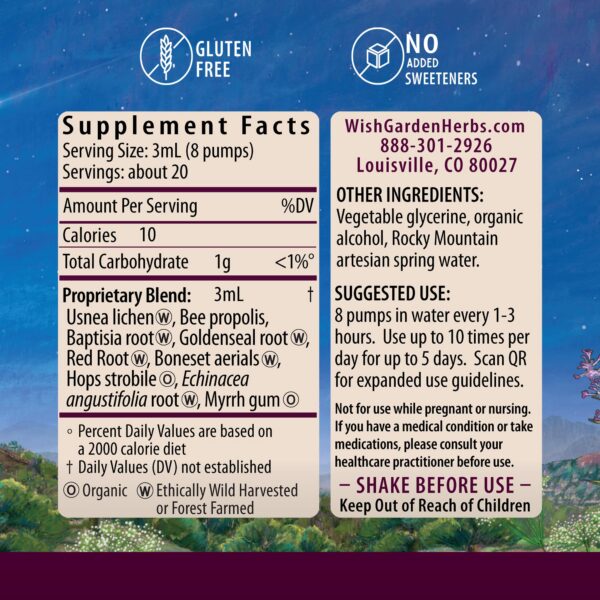 Frasco WishGarden extracto herbario líquido para sistema inmune