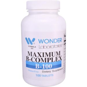 Frasco de Wonder Labs B-Complex alta potencia 100 tabletas