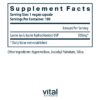 Frasco y etiqueta de Vital Nutrients Lysine