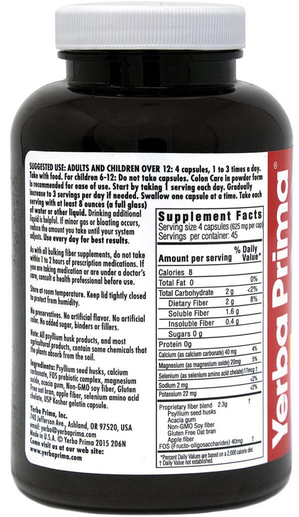 Version 1.0.0 Frasco Yerba Prima prebiótico para salud del colon