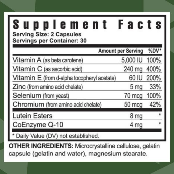 Frasco de Youngevity Vision FX con cápsulas para salud ocular