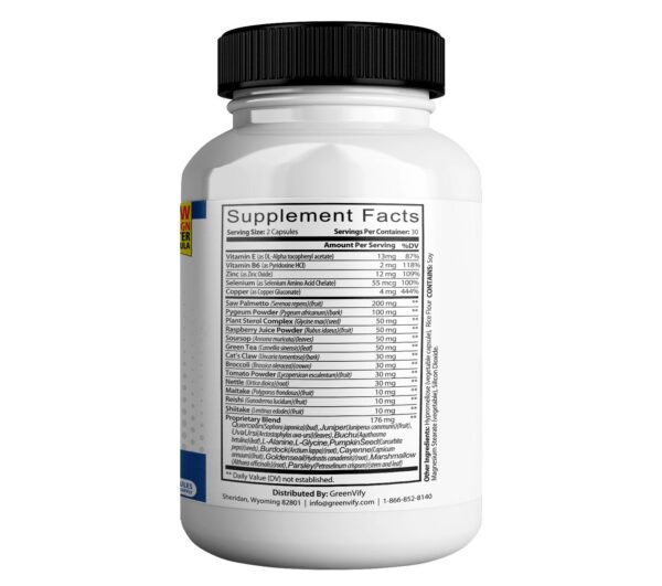 Frasco del suplemento Youthfeel Prostate Max 60 cápsulas