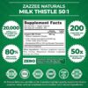 Frasco Zazzee cardo mariano 50:1 20,000 mg