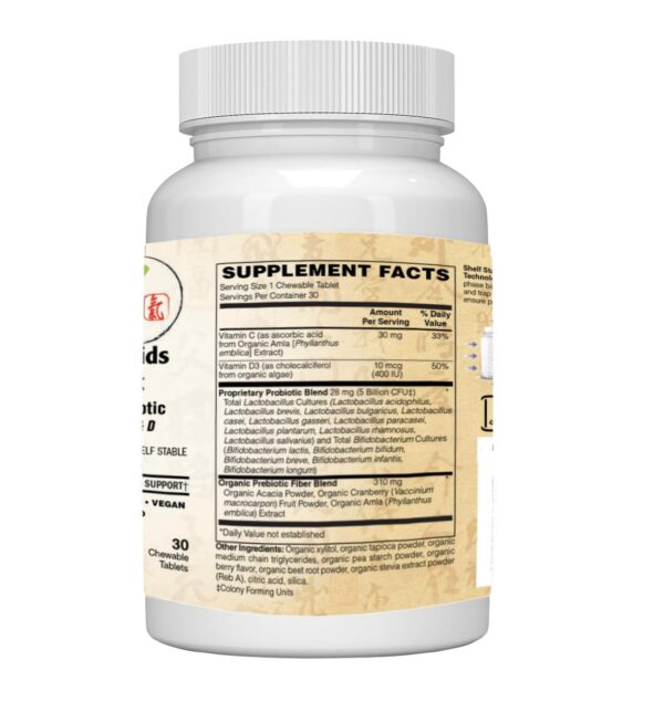 Frasco Zen Kids probiótico orgánico 5 mil millones CFUs