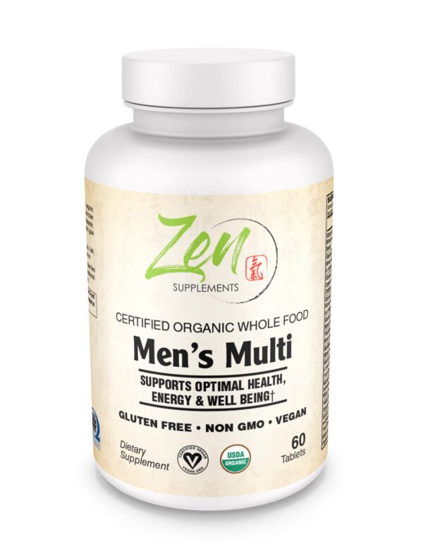 Zen Organic multivitamínico masculino suplemento 120 cápsulas orgánico