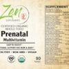 Frasco Zen Supplements multivitamínico prenatal orgánico