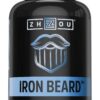 Version 1.0.0 Frasco Zhou Iron Beard suplemento crecimiento barba 60 cápsulas
