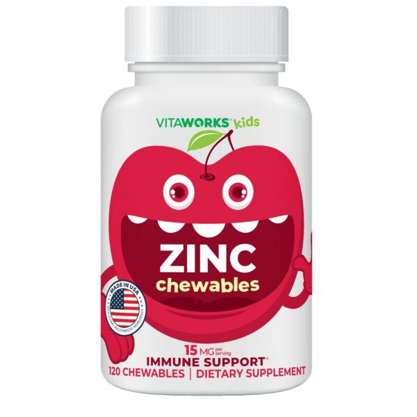 Frasco VitaWorks Zinc 15 mg para niños