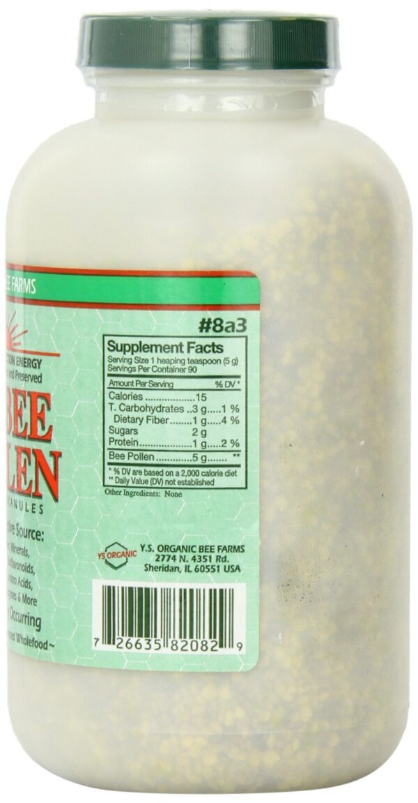 Version 1.0.0 Frasco y etiqueta del producto Polen de abeja