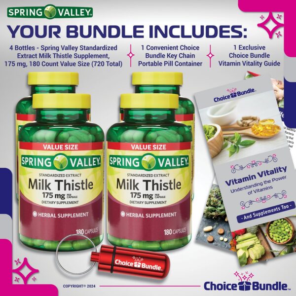 Frascos de cápsulas cardo mariano para desintoxicación