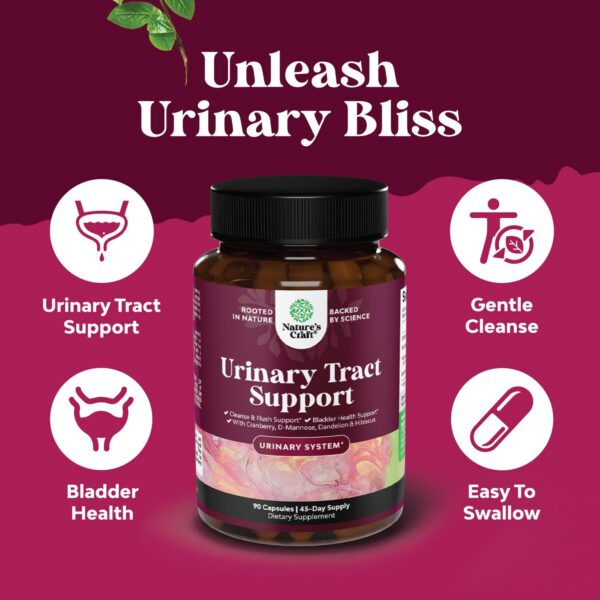 Frascos cápsulas Natures Craft para soporte urinario y detox colon