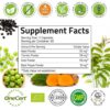 Frascos cápsulas Neem orgánico con Cúrcuma y Amla Hebhac Herbs
