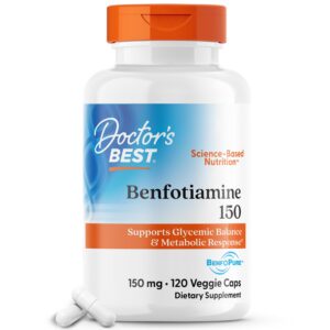 Frasco Doctor's BEST Benfotiamina 150 mg cápsulas veganas