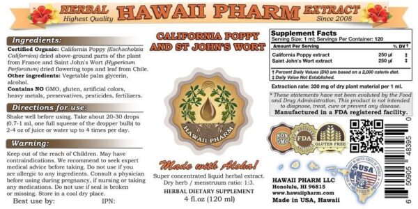 Extracto natural concentrado Amapola y Hierba San Juan