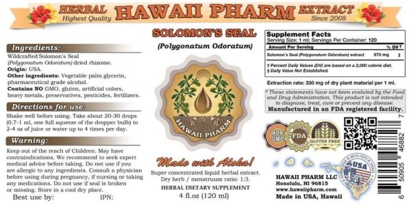 Frascos del extracto de sello de Salomón concentrado Hawaii Pharm