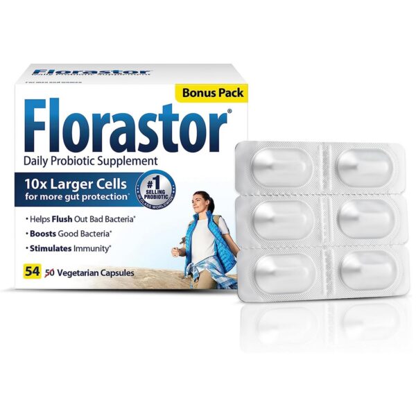 Frascos Florastor probióticos con Saccharomyces boulardii CNCM I-745