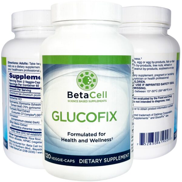 Frascos de Glucofix suplemento HERBAL con berberina