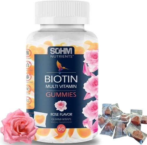 Version 1.0.0 Frasco de gominolas SOHM biotina multivitamínicas sabor rosa