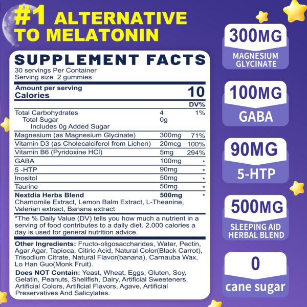 Frascos gomitas sueño sin hormonas Nextdia 60 unidades cada uno