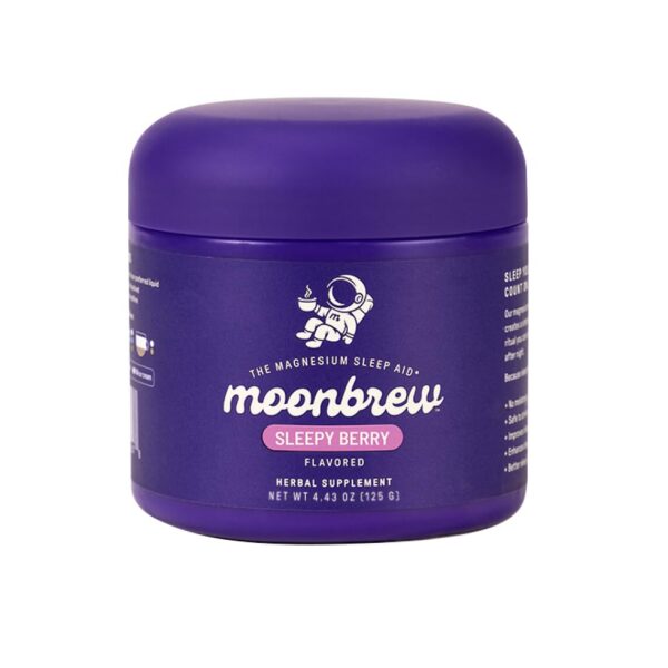 Frasco de MoonBrew Sleepy Berry, bebida natural para dormir