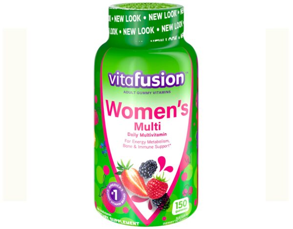 Envase Vitafusion multivitamínico mujeres gomitas frutos rojos