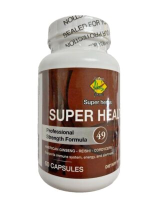 Frasco de Nature Max Herbs Super Salud con Ginseng, Reishi y Cordyceps