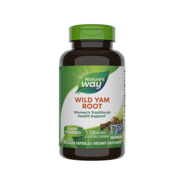 Version 1.0.0 Frasco Nature's Way Wild Yam Root suplemento salud mujer 180 cápsulas