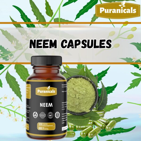Frascos de Puranicals Neem Moringa