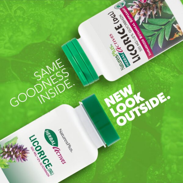 Suplemento regaliz DGL Natures Plus envase vista lateral