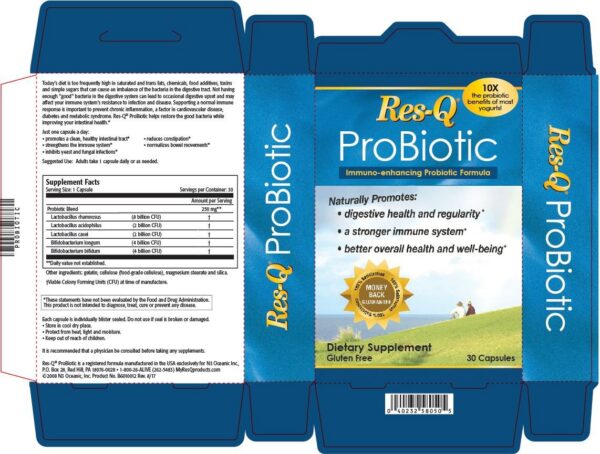 Frascos Res-Q ProBiotic complemento con Lactobacillus y Bifidobacterium