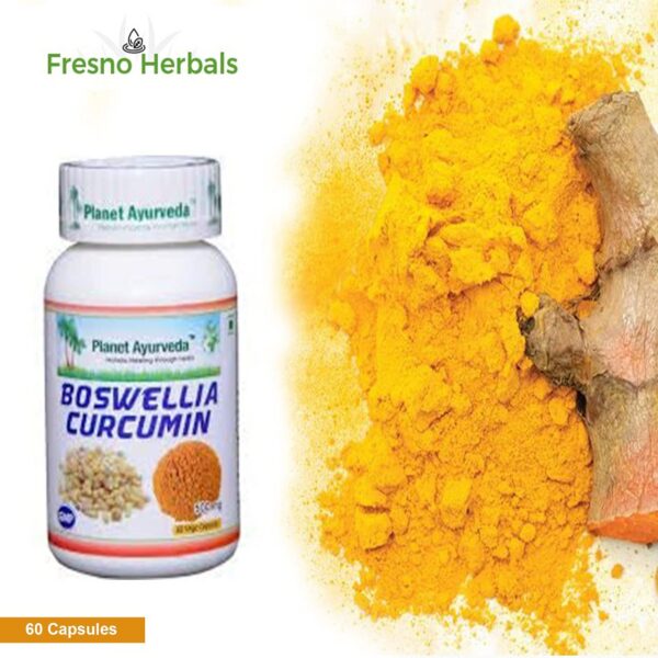 Frascos suplemento herbal Planet Ayurveda boswellia curcumina