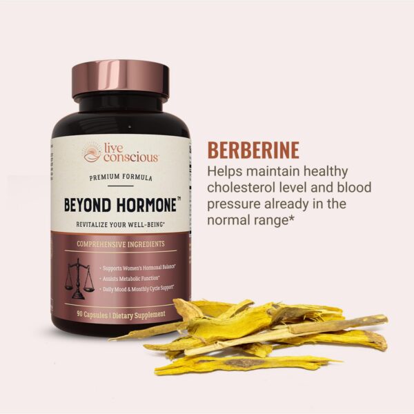 Frascos de suplemento hormonal Beyond Hormone para mujeres